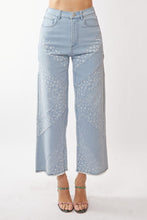 Load image into Gallery viewer, Davi &amp; Dani - Wide Opening Denim Ditsy Floral And Paisley Print Pants
