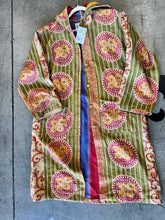 Load image into Gallery viewer, Indi And Sai - OOAK Vintage Kantha Hoodie Coat
