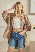 Load image into Gallery viewer, Oli &amp; Hali - Washed Button Down Long Sleeve Plaid Shirt ( Brown Combo )
