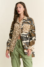 Load image into Gallery viewer, J. NNA - Camouflage Leopard Print Button Down Jacket
