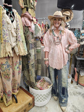 Load image into Gallery viewer, A Rare Bird - Pink Linen Eyelet Top
