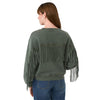 J.NNA - OLIVE FRINGE SWEATSHIRT