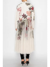 Load image into Gallery viewer, Origami - Blazer Cardigan with Long Mesh Layer - Star Rose
