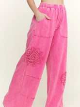Load image into Gallery viewer, J. Her - Mineralwashed Doily Wide Leg Straight Pants
