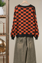 Load image into Gallery viewer, HCB -= Checkerboard Halloween Cardigan
