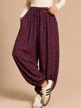Load image into Gallery viewer, J.nna -Polka Dot Drawstring Harem Pants  PREODER SHIP 11/15
