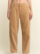 Load image into Gallery viewer, J.NNA - Denim Floral Print Lace Trim Jeans
