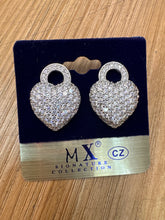 Load image into Gallery viewer, The King Collection - Locked Heart Earrings
