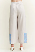 Load image into Gallery viewer, J. HER - Cotton French Terry Flower patched pants
