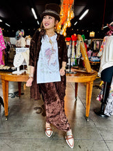 Load image into Gallery viewer, I Love Linen - Velvet Ruffle Shirt Dress

