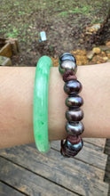 Load image into Gallery viewer, HC - Love All Around Black Pearls Bracelet 12mm
