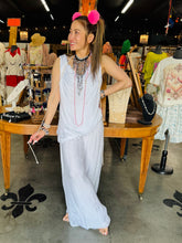 Load image into Gallery viewer, Karamel Collection - Cotton Sleeveless Top with Balloon Waist - White
