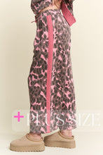 Load image into Gallery viewer, Leopard Print Solid Stripe Wide Leg Bottoms
