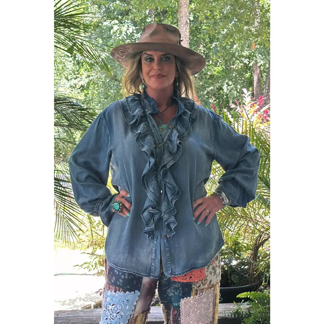 Jaded Gypsy - A Ruffle In Time Top