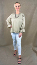 Load image into Gallery viewer, HC Ooh La La Pleated Silk Blouse
