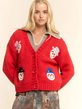 Load image into Gallery viewer, Davi &amp; Dani - Snowman Holiday Cardigan
