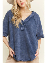 Load image into Gallery viewer, Mineral Washed V-neck Best Basic Soft T-shirt
