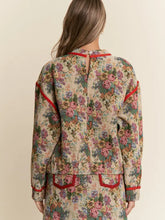 Load image into Gallery viewer, J.nna - Vintage Floral Mock Neck Top
