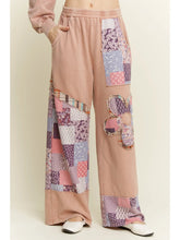Load image into Gallery viewer, J. Her - Mineral Washed Boho Patch Daisy Lounge pants
