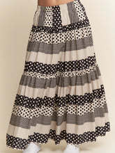 Load image into Gallery viewer, J.nna - Polkadot Tiered Maxi Flowy Skirt
