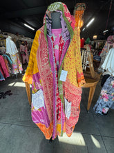 Load image into Gallery viewer, Indi And Sai - Hoodie Kantha Long Duster
