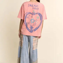 Load image into Gallery viewer, Davi &amp; Dani - Dream Free Floral Graphic Mineral Wash Top
