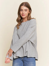 Load image into Gallery viewer, J.NNA - Loose Fit Slit Detailed Long Sleeve Top
