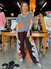 Load image into Gallery viewer, I Love Linen - Brown Stripe Tiger Harem Pants
