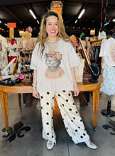 Load image into Gallery viewer, Davi &amp; Dani - Wide-Leg Satin Pant - Taupe Black Dot
