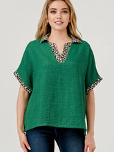 Load image into Gallery viewer, Danni Leopard Print Color Block Top
