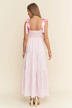 Load image into Gallery viewer, J.nna - Floral Print Empire Neckline Maxi Dress Pink
