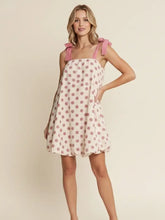Load image into Gallery viewer, J.NNA - A-Line Polka-Dot Sleeveless Mini Dress PINK

