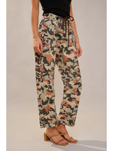 Load image into Gallery viewer, Blue B - Camo Print Barrel Leg Pants with Grommets
