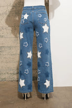 Load image into Gallery viewer, Blue B - Mid Rise Stretch Star Print Studded Jeans
