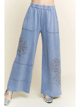 Load image into Gallery viewer, J. Her - Mineralwashed Doily Wide Leg Straight Pants
