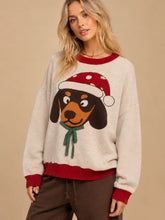 Load image into Gallery viewer, J.nna - Cozy Festive Pup Knit Sweater

