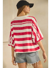 Load image into Gallery viewer, Stripe-Patterned Oversized Top
