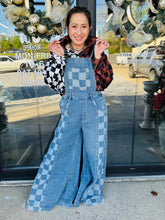 Load image into Gallery viewer, Davi &amp; Dani - Washed Denim Wide Leg Opening Overall Jumpsuit
