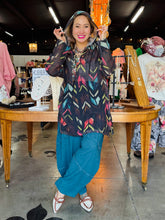 Load image into Gallery viewer, I Love Linen - Mesh Hoodie Aztec Black
