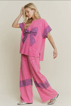 Load image into Gallery viewer, J. Her - Mineral Washed Denim Patched Wide Leg Pants
