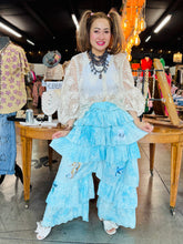 Load image into Gallery viewer, Indi &amp; Sai - Dolphin, Seahorse &amp; Turtle Frill Eyelet Bloomer Blue
