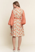 Load image into Gallery viewer, Multicolor Floral Long Sleeve Button Down Dress
