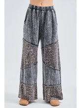 Load image into Gallery viewer, J. Her - Mineral washed Leopard Asymmetrical Tier Pants
