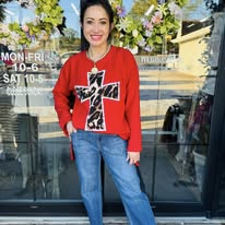 Load image into Gallery viewer, HC - Becky Leopard  Cross Patchwork Tunic
