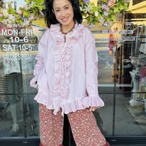 A Rare Bird - Pink Ruffle Top