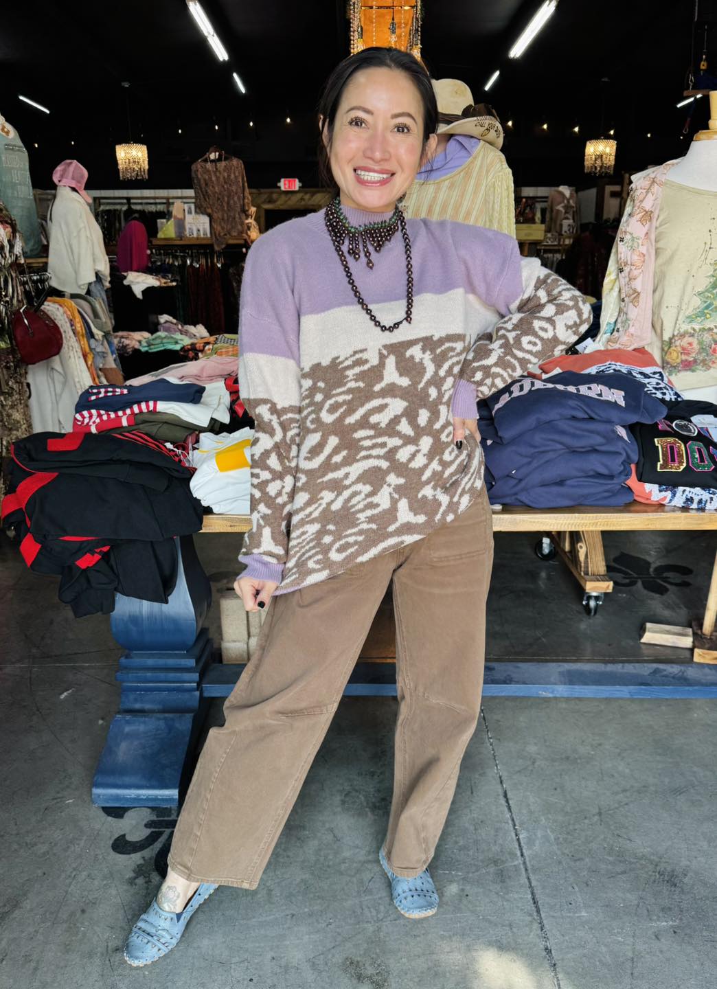 Carole Christian - Leo Color Block Sweater - Lavender