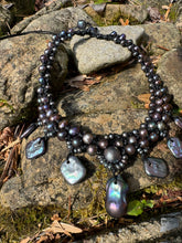 Load image into Gallery viewer, HC - HC - She Is The Queen Black Pearls Necklace OOAK
