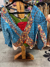 Load image into Gallery viewer, Indi and Sai - Kantha 2Fer Crisscross Long Slvv Top One Size

