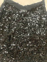 Load image into Gallery viewer, J.NNA - Black Sequin Cami With Tassels
