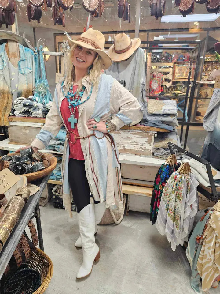 A Rare Bird - Aztec Patched Duster